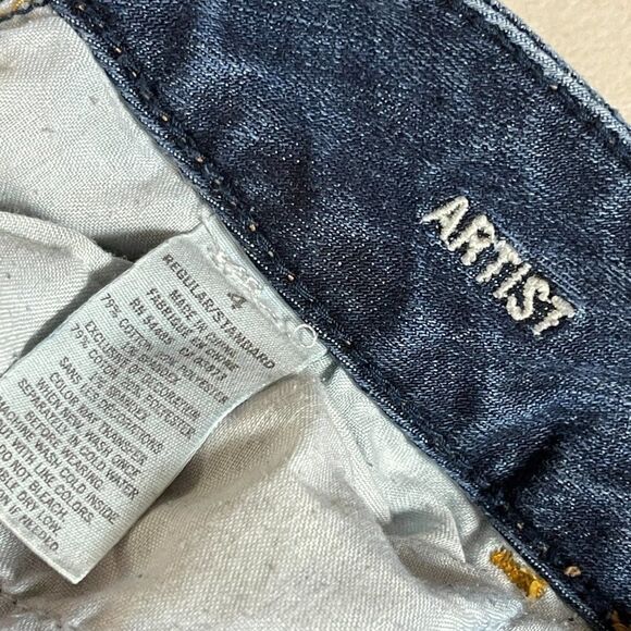 American Eagle Super Stretch Blue Denim Jeans 4 - Picture 8 of 10